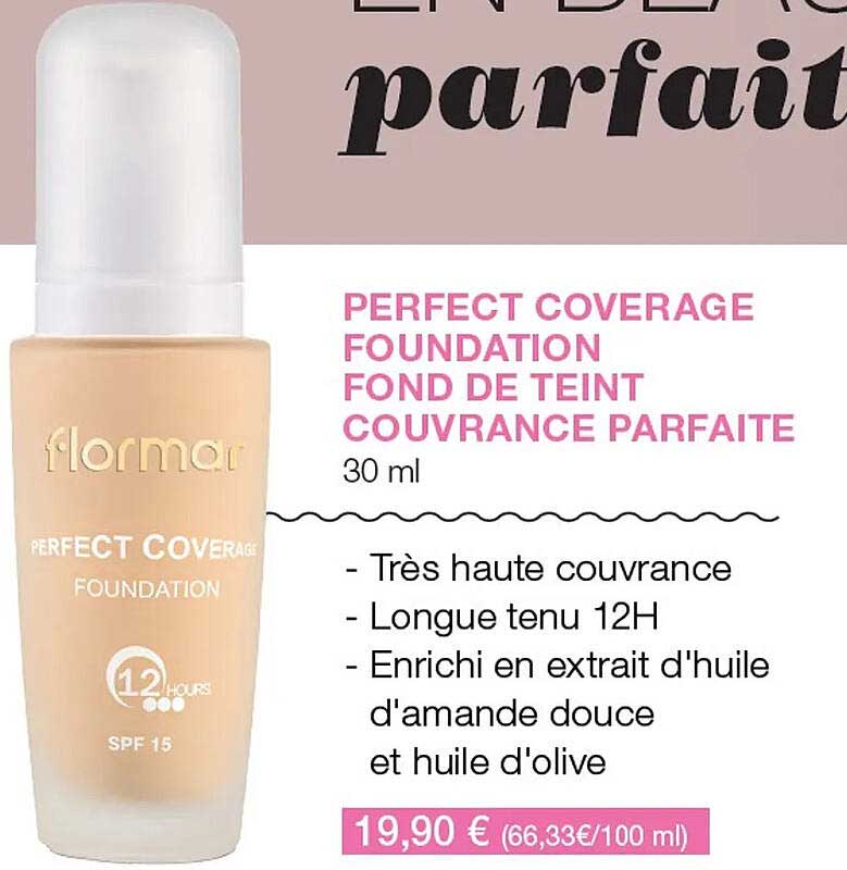 perfect coverage foundation fond de teint couvrance parfaite flormar