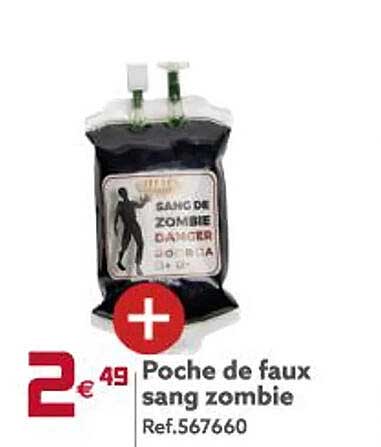 poche de faux sang zombie