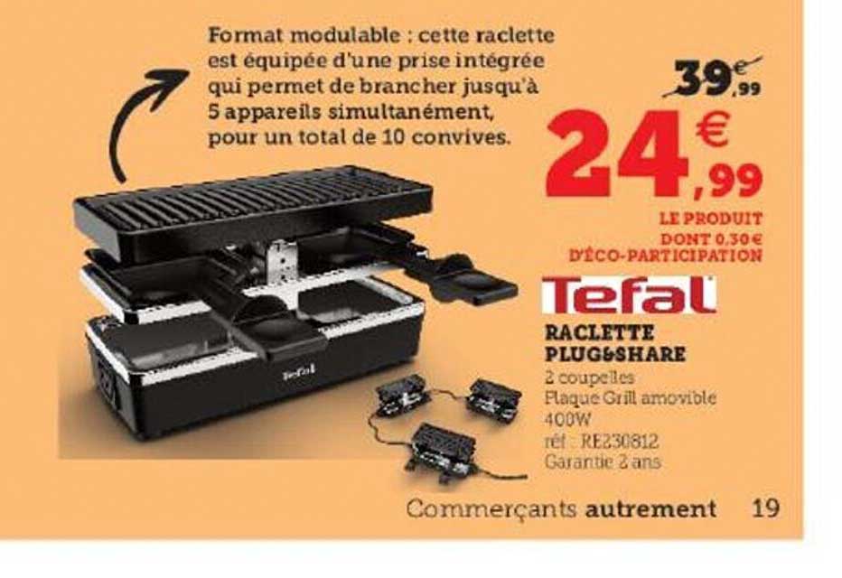 raclette plug & hare tefal