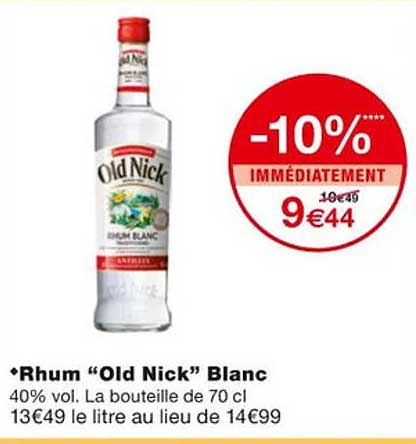 rhum "old nick" blanc