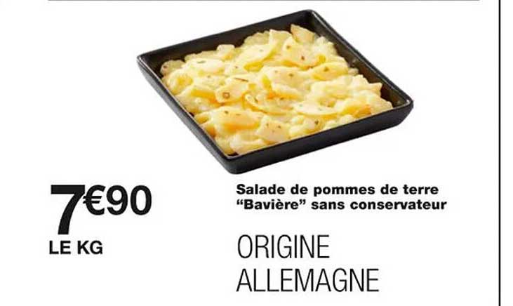 salade de pommes de terre "bavière" sans conservateur