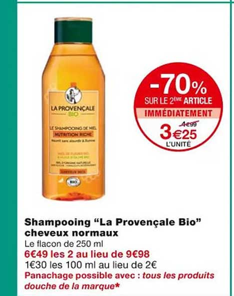 shampooing "la provençale bio" cheveux normaux