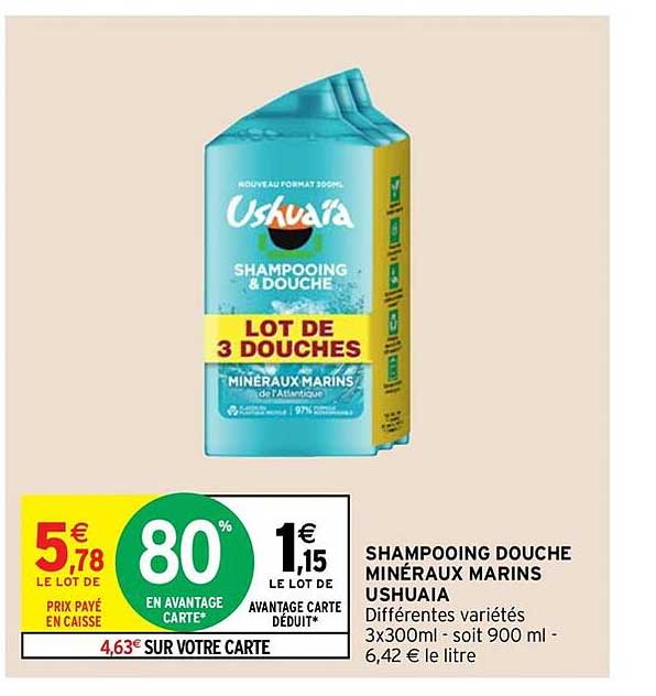 shampooing douche minéraux marins ushuaïa