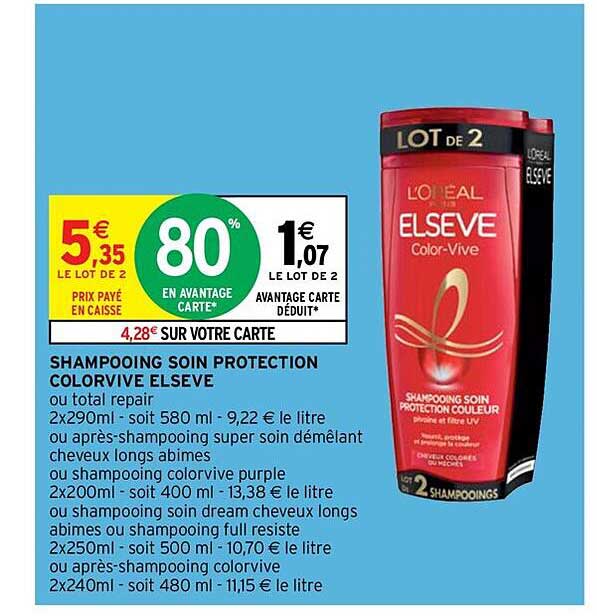 shampooing soin protection colorvive elseve
