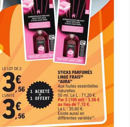 Sticks Parfumés Linge Frais "aura"