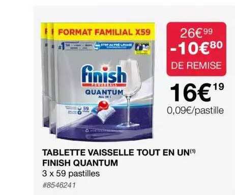 Tablette Vaisselle Tout En Un Finish Quantum