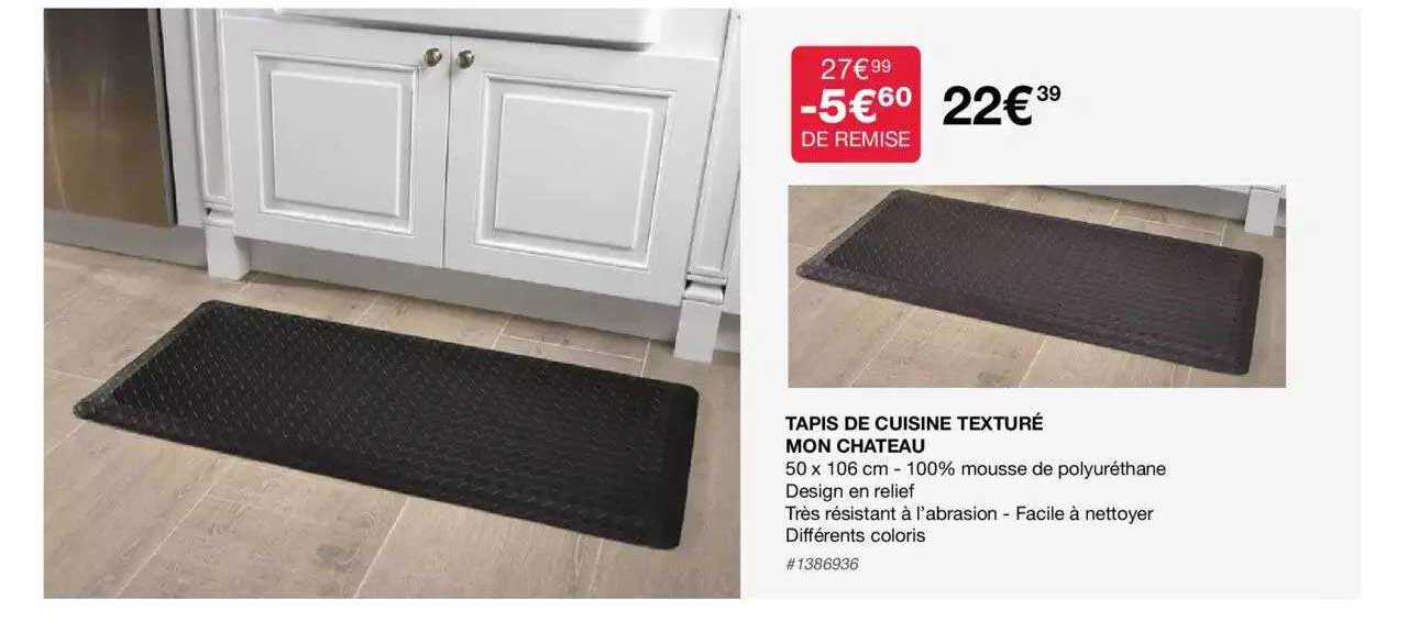 tapis de cuisine texturé mon château