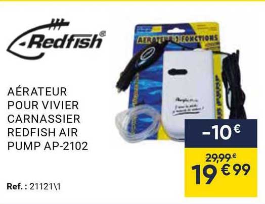 aérateur pour vivier carnassier redfish air pump ap-2102