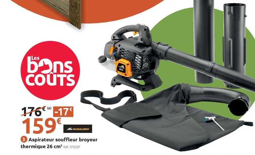 aspirateur souffleur broyeur thermique 26 cm3