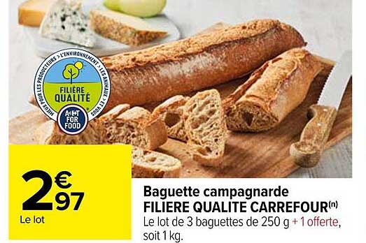 Baguette Campagnarde Filière Qualité Carrefour