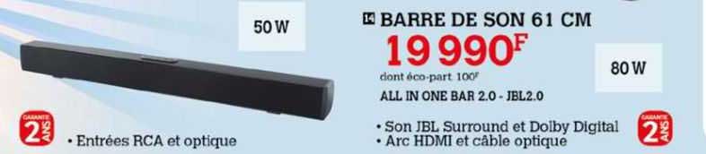 Barre De Son 61 Cm Jbl