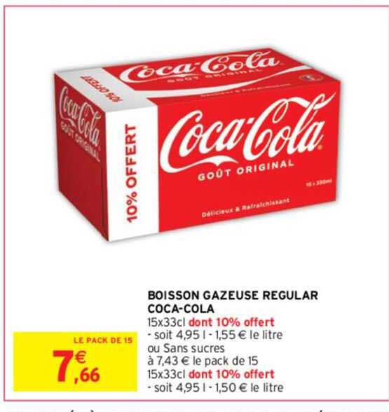 boisson gazeuse regular coca-cola
