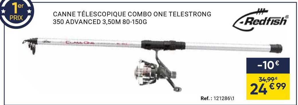 canne télescopique combo one telestrong 350 advanced 3,50m 80-150g