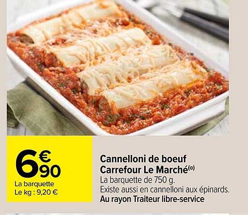 Cannelloni De Bœuf Carrefour Le Marché