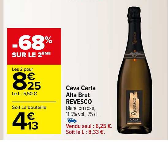 cava carta alta brut revesco