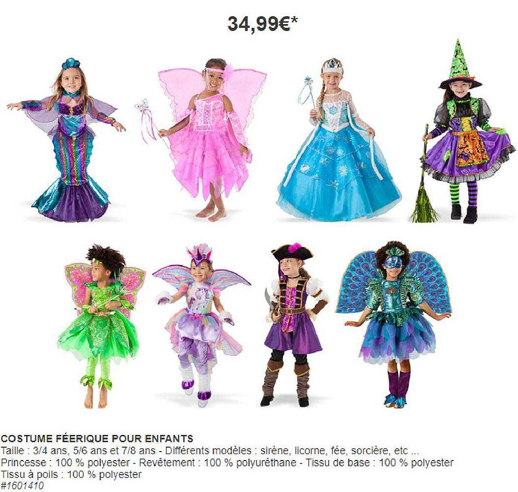 costume féerique pour enfants