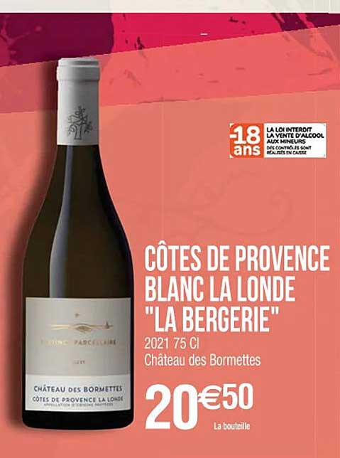 cotes de provence blanc la londe "la bergerie"
