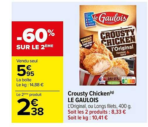 crousty chicken le gaulois