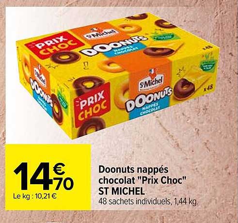 Doonuts Nappés Chocolat "prix Choc" St Michel
