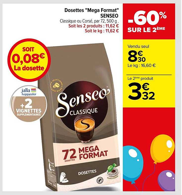 dosettes "mega format" senseo
