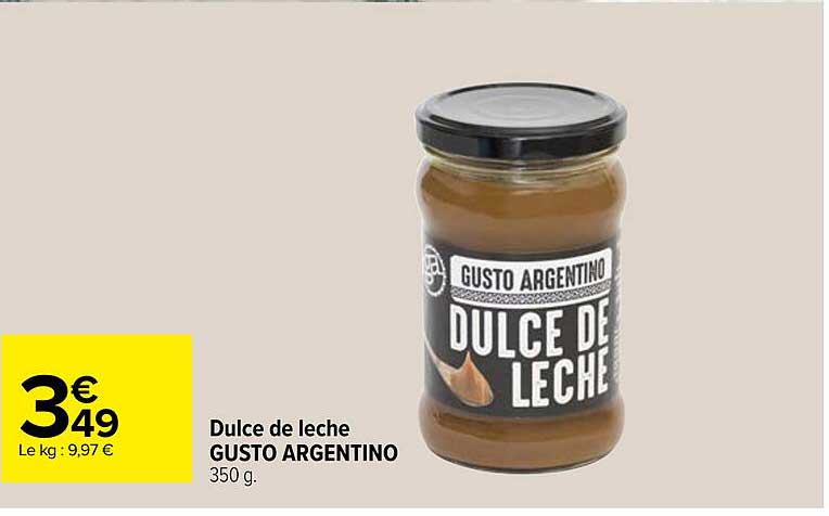 dulce de leche gusto argentino