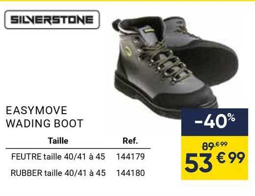 easymove wading boot silvertone