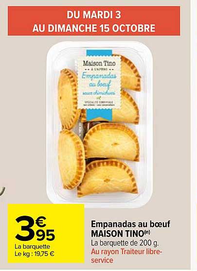 Empanadas Au Bœuf Maison Tino