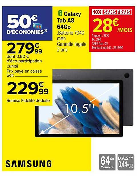 Galaxy Tab A8 64go Samsung