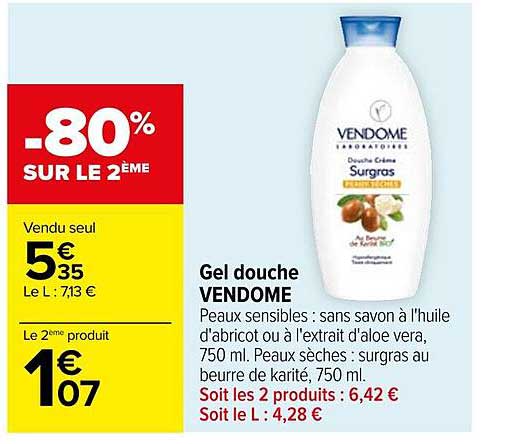gel douche vendome