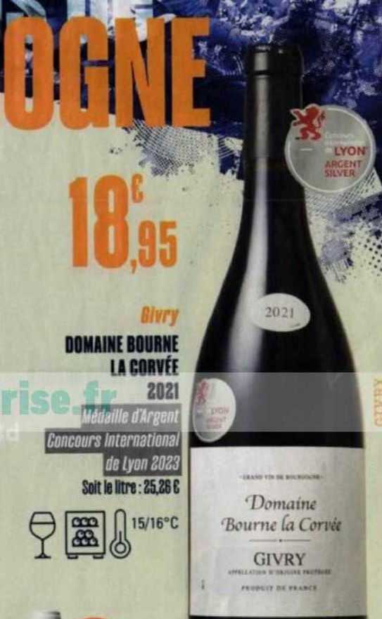givry domaine bourne la gorvée 2021 médaille d'argent concours international de lyon 2023