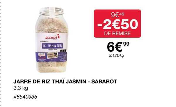 Jarre De Riz Thaï Jasmin - Sabarot