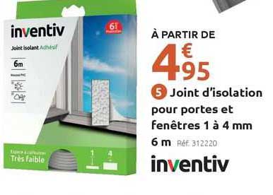 joint d'isolation pour portes et fenêtres 1 à 4 mm inventiv