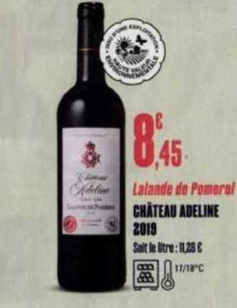 lalande de pomerol château adeline 2019