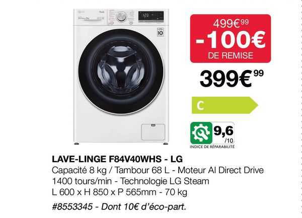 lave-linge f84v40whs - leg