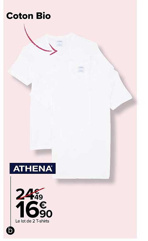 le lot de 2 t-shirts athena