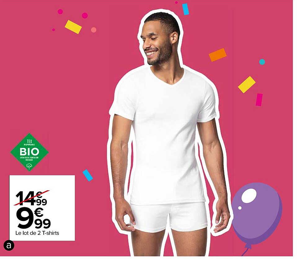 le lot de 2 t-shirts
