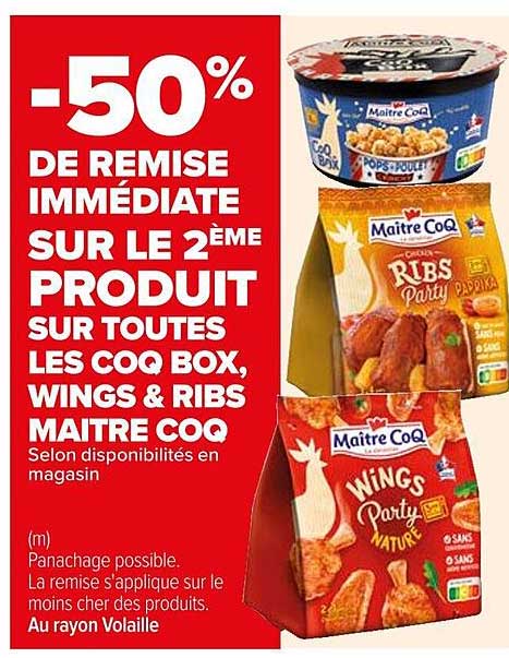 les coq box, wings & ribs maître coq