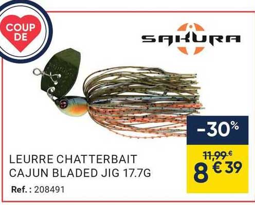 leurre chatterbait cajun bladed jig 17.7g sakura