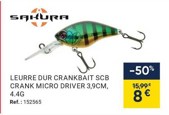 leurre dur crankbait scb crank micro driver 3,9 cm, 4.4g sakura