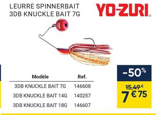 leurre spinnerbait 3db knuckle bait 7g yo-zuri