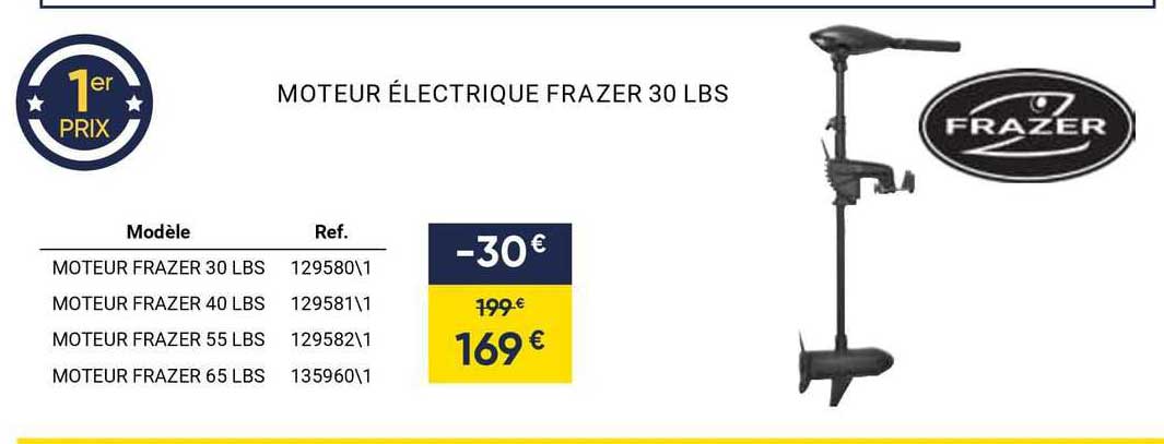 moteur électrique frazer 30 lbs