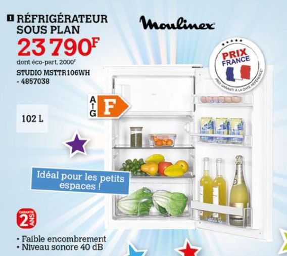 Moulinex Réfrigérateur Sous Plan
