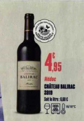 Nédoc Château Balirac 2019