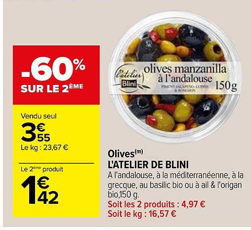 olives l'atelier de blini