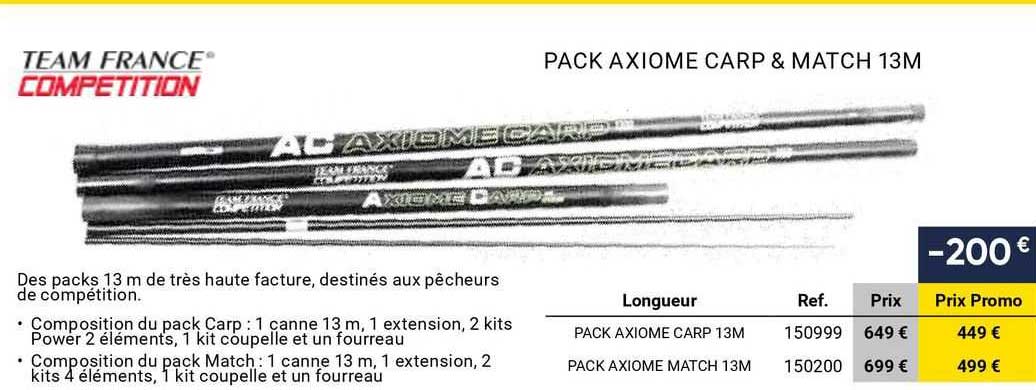 pack axiome carp & match 13 m
