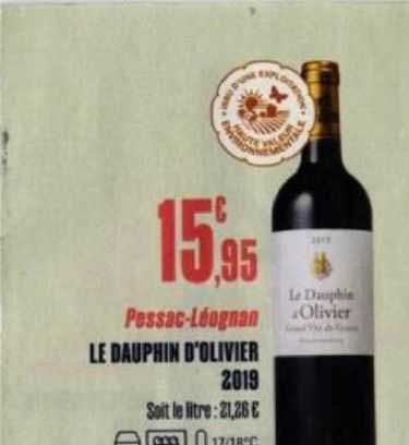 pessac-léognan le dauphin d'olivier