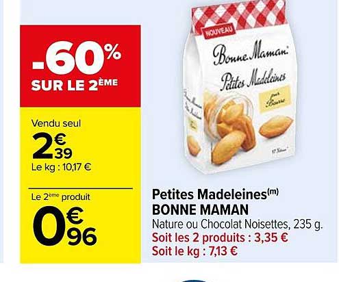 petites madeleines bonne maman