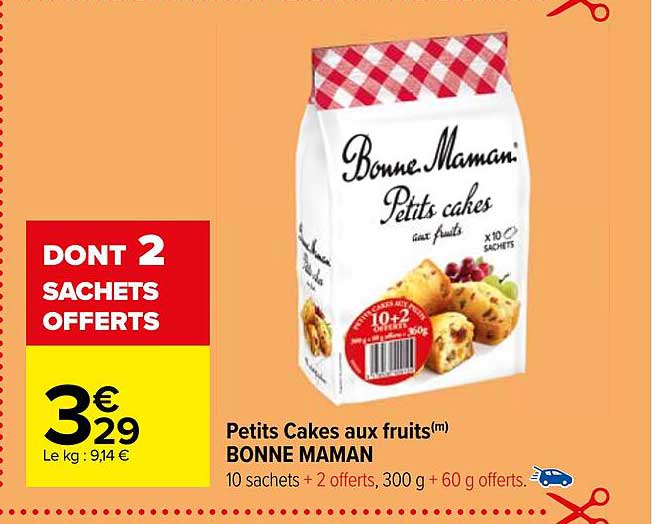 petits cakes aux fruits bonne maman