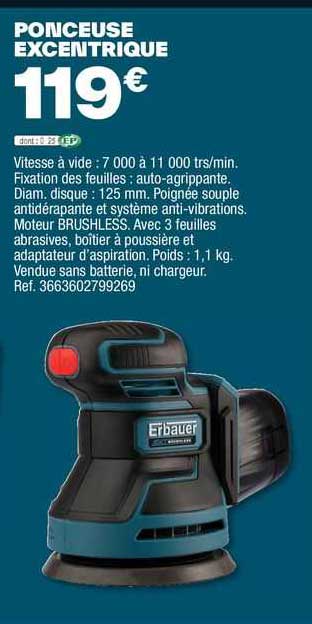 ponceuse excentrique erbauer
