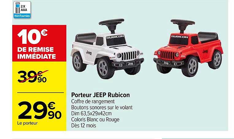 porteur jeep rubicon